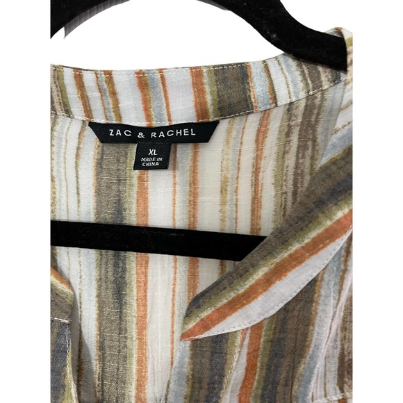 ZAC & RACHEL WOMEN'S ROLL TAB LONG SLEEVE BLOUSE SIZE XL - Picture 4 of 5